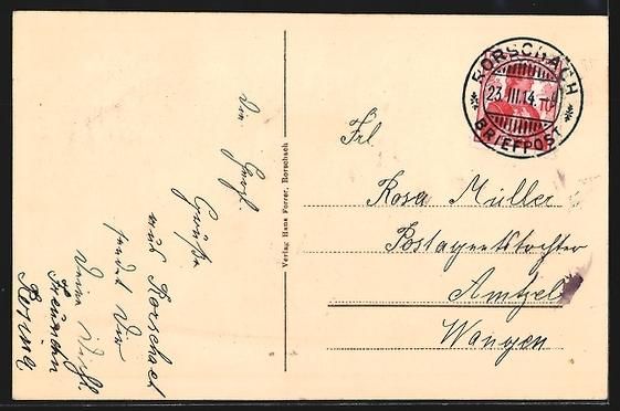 Cartoline postali: Rorschach, St. Annaschloss vom Weg aus – Usato da Berlin venduto da bartko-reher 1