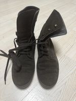Tod's Schnuerboots, dunkelgrünes Wildleder, Gr. 37.5