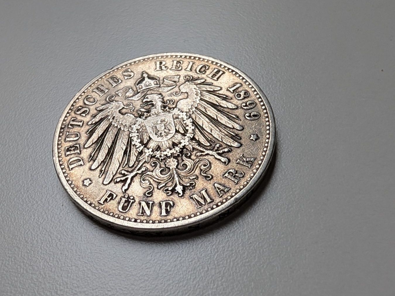 Toutes les monnaies: 🇩🇪 Bayern 5 Mark 1899 D Silver - VF – D'occasion à Chavannes-Renens par silverismoney 1