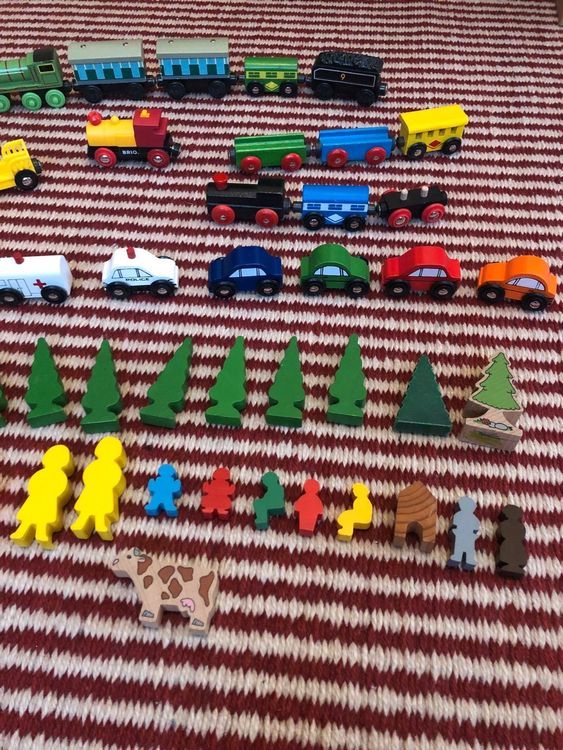 Holzschienen Eisenbahn 28-teilig - Kompatibel Mit Brio Duplo Für Kinder 3-7 Jahre