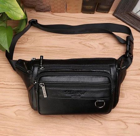 Umhängetasche Leder im Retro-Stil - Sac banane bandoulière