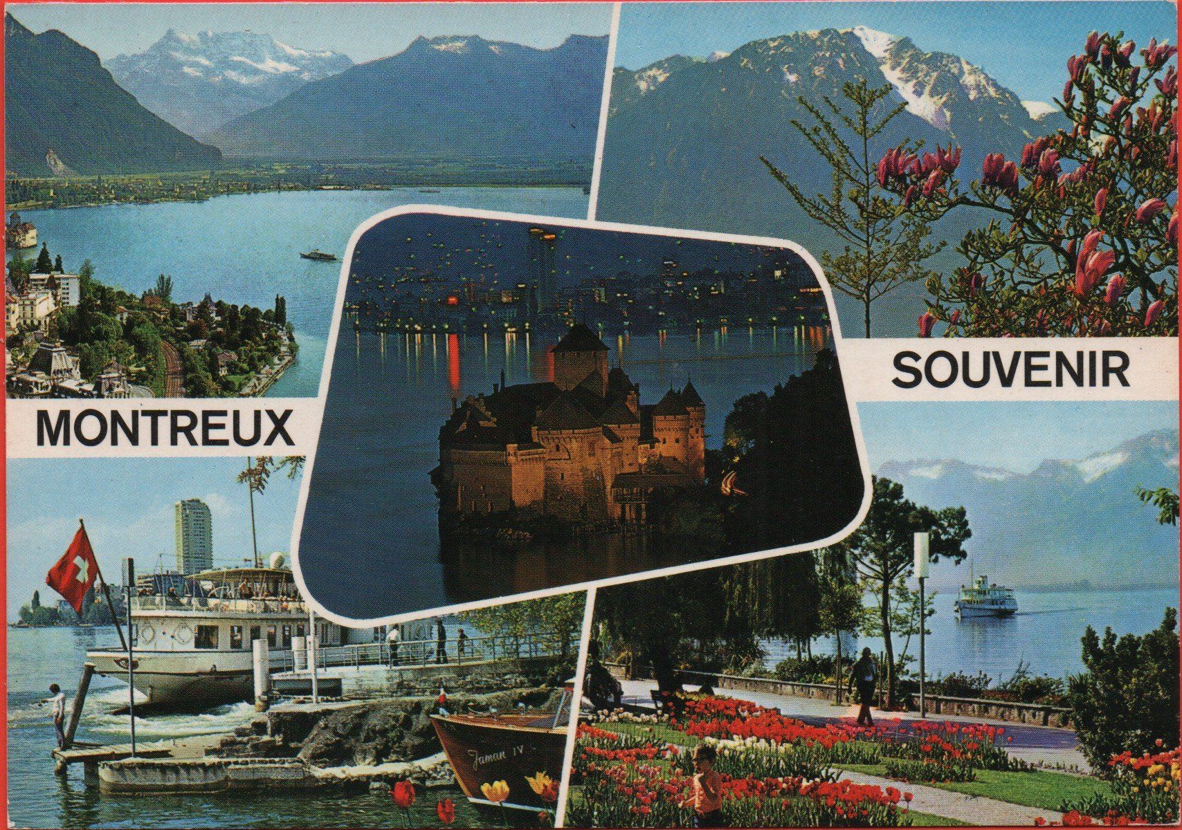 Cartoline postali: MONTREUX Souvenir – Usato da Jona venduto da philajona