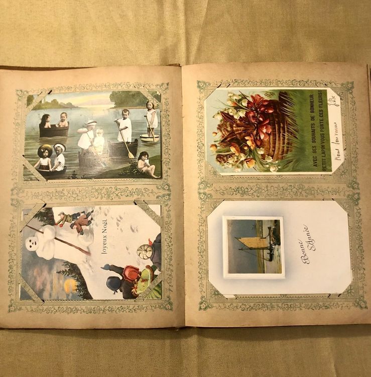 Ancien album pour cartes postales avec 94 cartes – Le Grenier de