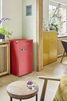 1004 - Kühlschrank freistehend Retro ROT 83cm 92L