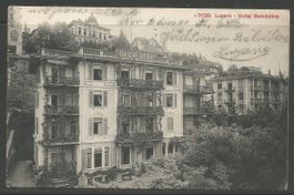 Carte P de 1916 ( Luzern / Hôtel Belvédère )