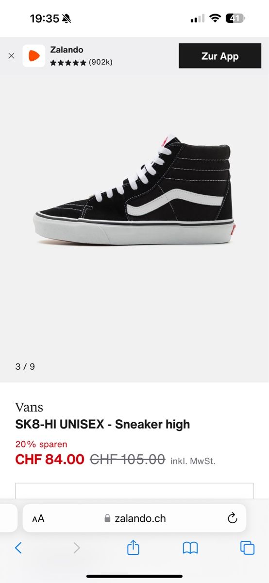 Vans Scarpe da uomo: Vans Sneaker high Gr:42,5 – Usato da Zürich venduto da joal2 5