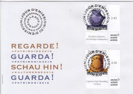 1670+1671 FDC Kulturerbe2018, FD-Vollstempel Bern 1.3.2018