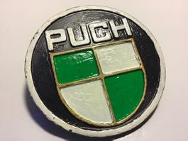 Alte Plakette,Emblem,Signet "PUCH AUTO/MOTO" Metall