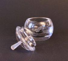 ORREFORS, GLASDOSE (ZUCKERDOSE ?). SCHWEDEN, 20. JAHRH.