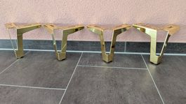 Möbelfüsse 4 Stk. goldfarben neu, H=15cm