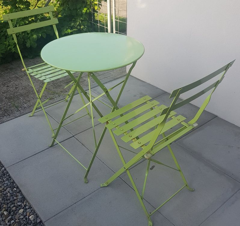 Kleiner Gartentisch mit 2 Stühlen klappbar, Shabby Chic Kaufen auf