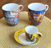Goebel ARTIS ORBIS DELAMONICA 2 Künsterbecher+ 1Tasse BRITTO