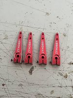 4 Ruderhebel ZYHOBBY Aluminium rot 4 Stück gebraucht
