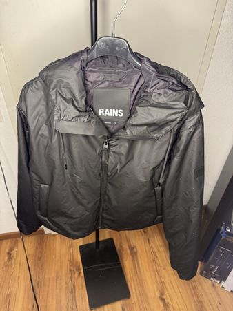 RAINS Regenjacke Schwarz Größe L Waterproof
