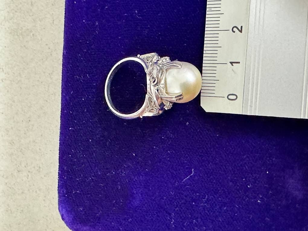 Ringe: Sublime bague platine diamants et perle Tasaki – Gebraucht aus giffers von sev_c9x9 3