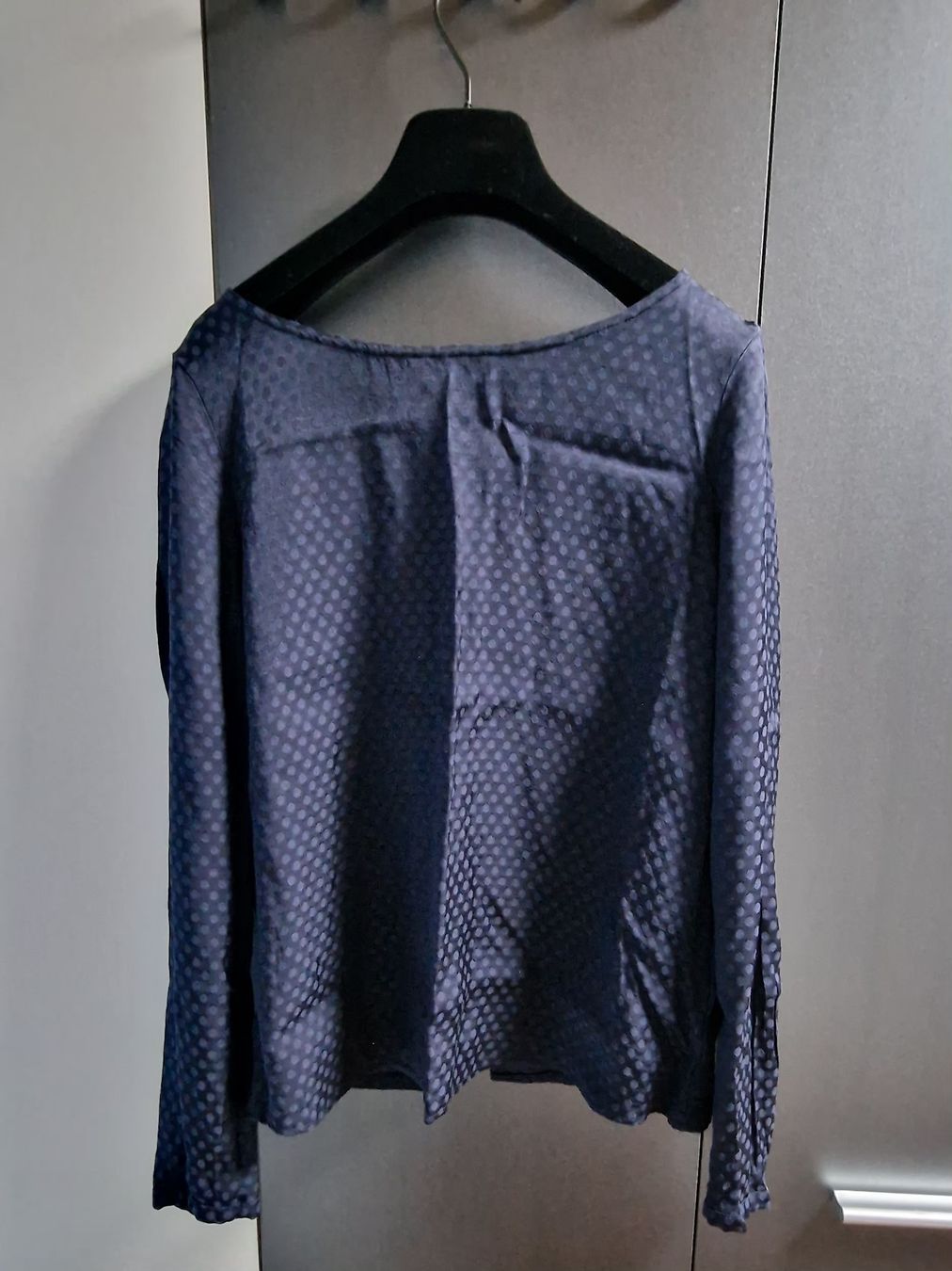 Camicette: Damen Bluse Gr S Dunkelblau Punkte Knopfleiste  E D C  – Usato da Chur venduto da car_5clc 1