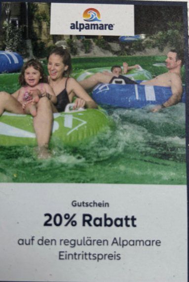 Buoni: Alpamare 20% Gutschein – Nuovo e nell'imballaggio originale da Burgdorf venduto da MCSchweizer88