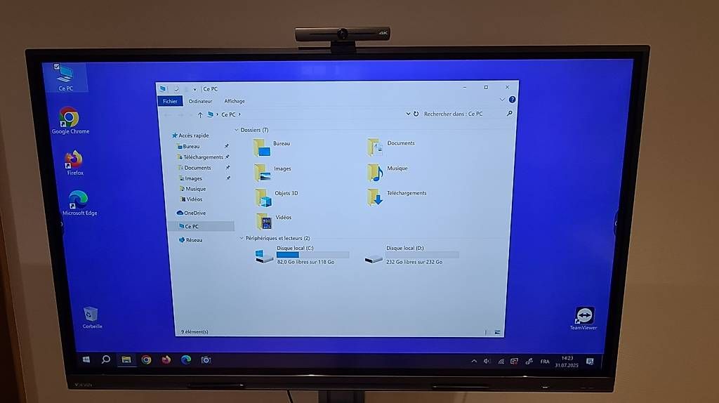 Monitor: Ecran Touch 65" 4K complet avec PC, caméra, support – Usato da Cudrefin venduto da momopi 3