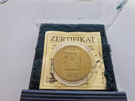 Medaille kantonale Briefmarkenausstellung naba 2000