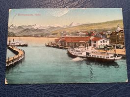 Postkarte 1911 Rorschach - Deutschland Hafen und Dampfer