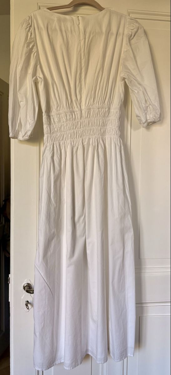 Vestiti: Weiss Sommerkleid mit Puffärmel Gr.L – Usato da Bern venduto da curamics 1