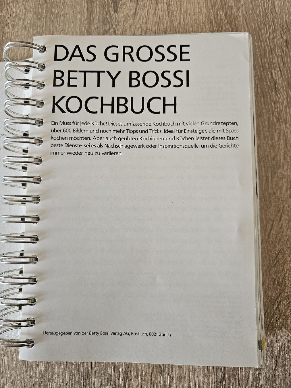 Libri: Das Grosse Betty Bossi Kochbuch – Usato da Ebikon venduto da SecondChance_byM 1