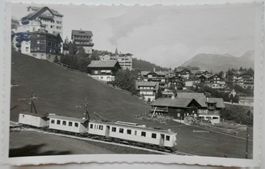 Postkarte Arosa Talfahrt 1937