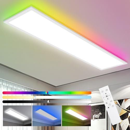 Lampadari & plafoniere: LED Panel Deckenleuchte Dimmbar Fernbedienung 100x25CM – Nuovo e nell'imballaggio originale da Hundwil venduto da Mr.Wong 1