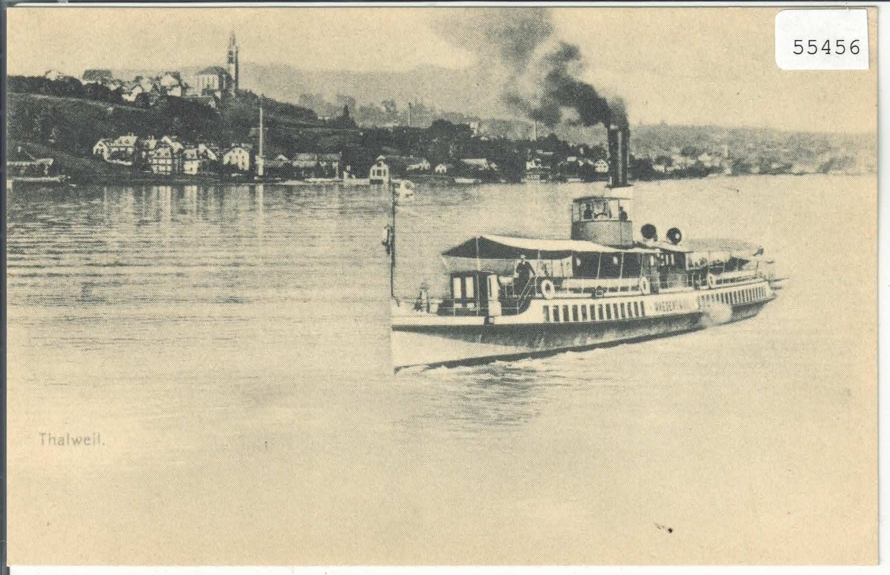 Ansichtskarten: Thalwil - Dampfschiff - Ballonpost - Repro – Gebraucht aus Ettingen von Kartenplanet