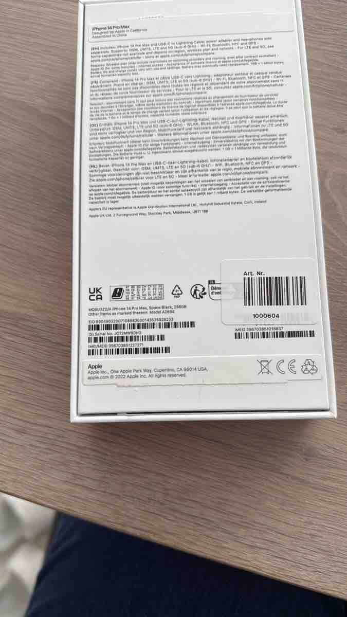 Apple Telefoni cellulari / Smartphones: Apple iPhone 14 Pro Max 256 GB Space Black – Usato da Recherswil venduto da Chantal885 1