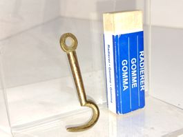 1 antiker Verschluss Haken, 5.6cm, Messing (LOT692#MBS3)