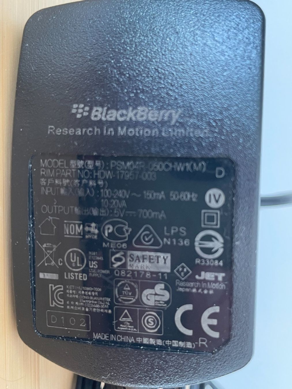 Blackberry Chargements: Chargeur Blackberry PSM04R – D'occasion à Petit Lancy par gil_hr6v 3