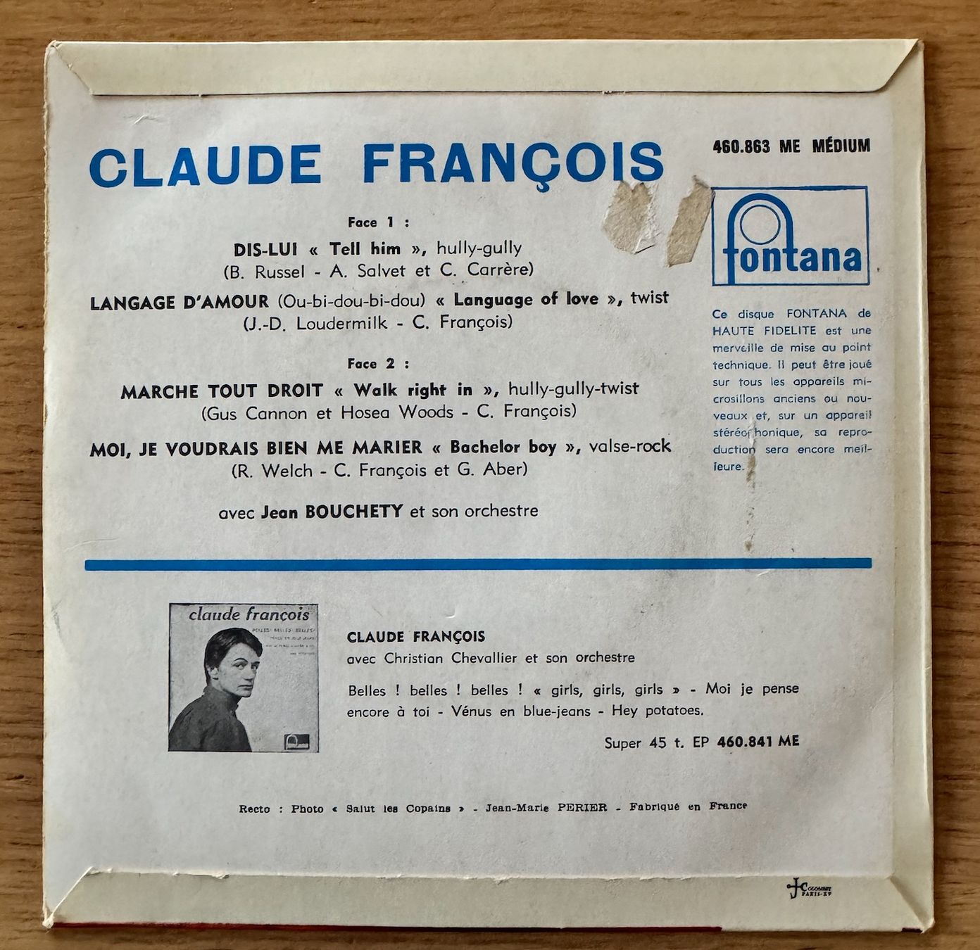 Schallplatten: Claude François 45T – Gebraucht aus Lausanne von davzic 1