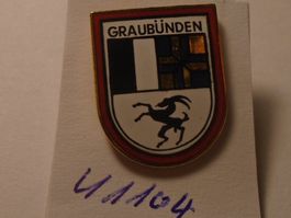 1 Graubünden  Kantonswappen Pin (U1104)