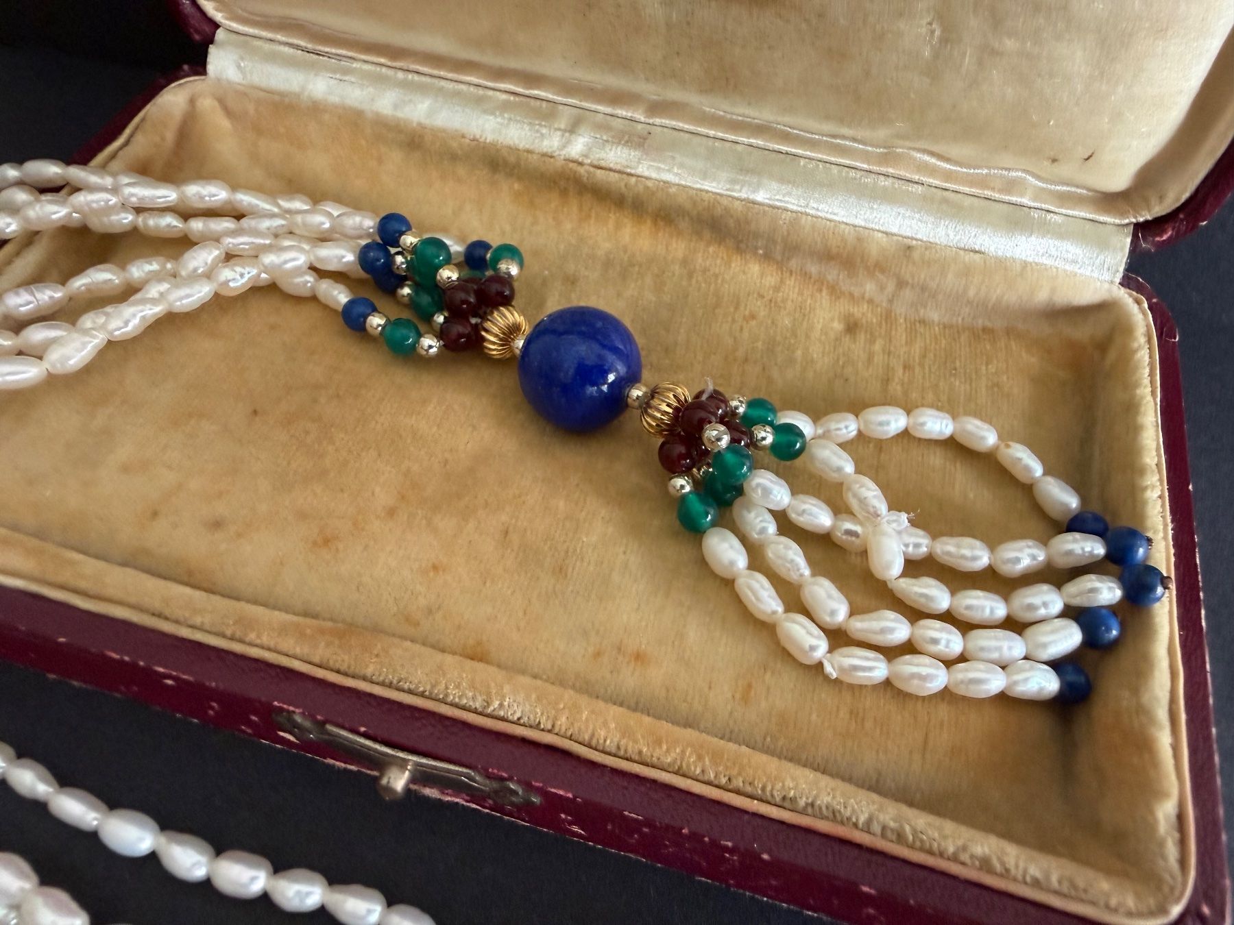Catenine: Echte Perlen Kette mit Lapislazuli – Usato da Spiegel b. Bern venduto da Rogger72 2