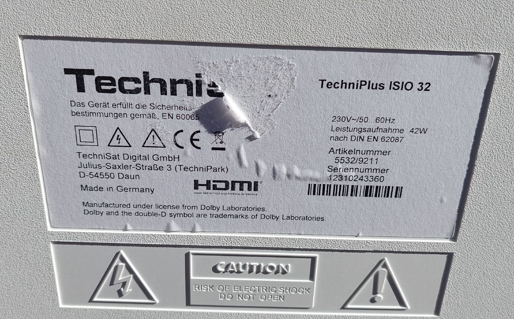 Appareils TV: TechniSat 32 ISIO – D'occasion à Bauma par rtvstr 4