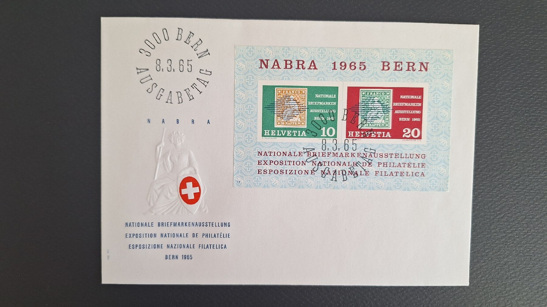 Tutti i francobolli: 1965,Sonderblock auf FDC – Nuovo (secondo la descrizione) da Pratteln venduto da walti-6060