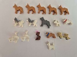 Lego Hunde Set, Figuren braun grau weiss