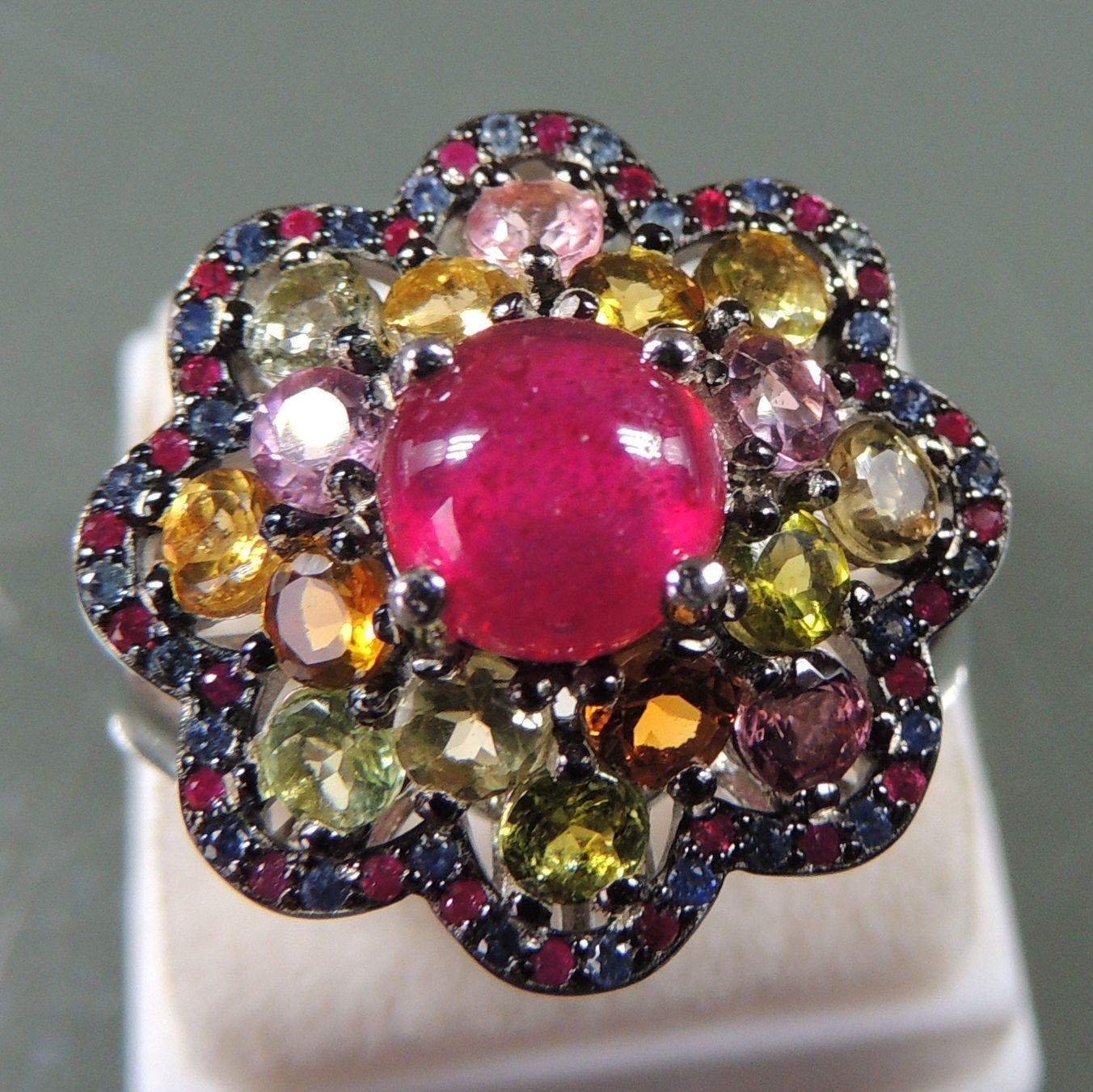 Anelli: Turmalin und Spinell Silber 925 Fingerring – Nuovo e nell'imballaggio originale da Waldenburg venduto da schaller707 2