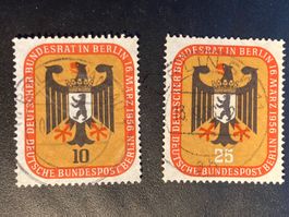 BRD Berlin 1956 Satz Bundesrat in Berlin gestempelt