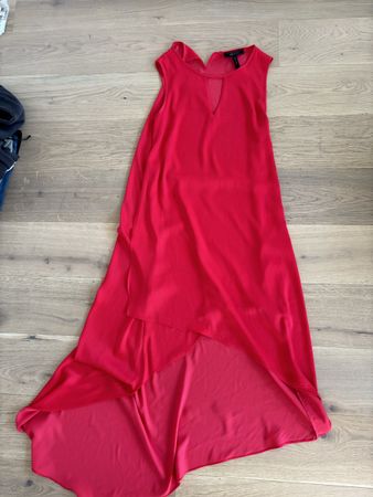 Robe de soirée asymétrique rouge Max Azria