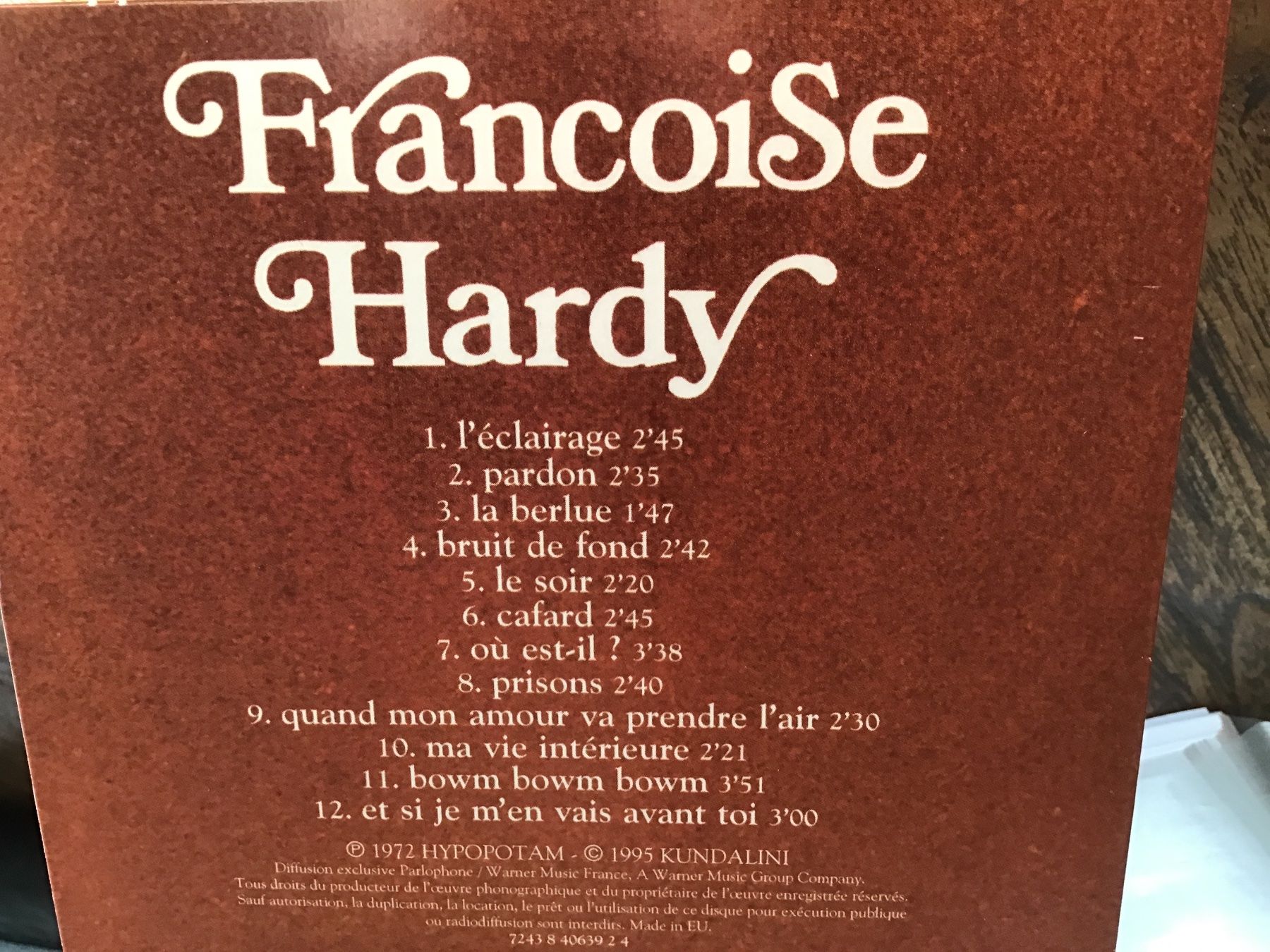 CD: Françoise Hardy  CD   💿 – Usato da Thierachern venduto da sweden08 1
