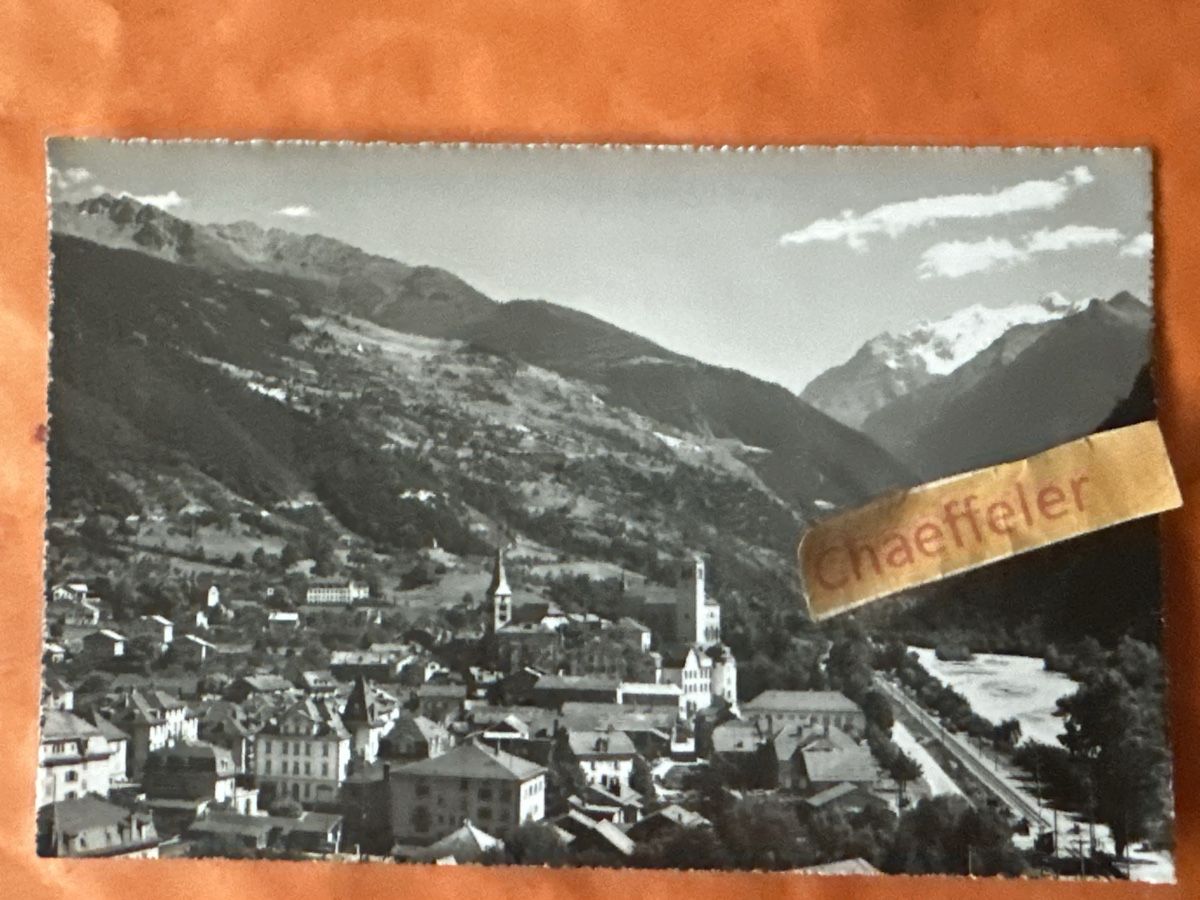Cartoline postali: Alte Ansichtskarte 1952 Visp VS – Usato da Zürich venduto da Chaeffeler