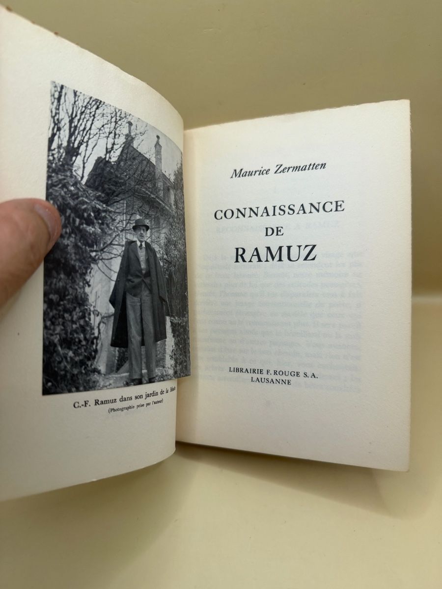 Libri: Maurice Zermatten Connaissance de Ramuz 1947 Numéroté – Usato da Genève venduto da sho_67qj 4