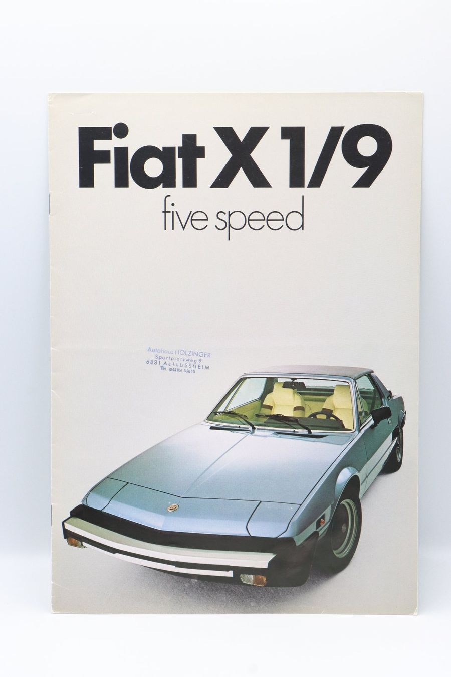 Fiat Documenti: Fiat X1/9 Five Speed 1978 Prospekt – Usato da Bühl b.Aarberg venduto da Collectorpassions