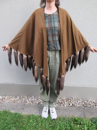 vintage Kaschmir Cape / Umhang / Gr. M/L,  perfekt