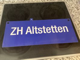 Originales SBB/CFF/FFS-Metallschild, ZH ALTSTETTEN/DIETLIKON