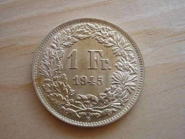 Tutti le monete: (C2) 1 Franken 1945  STGL – Usato da Erlach venduto da Net-Coins