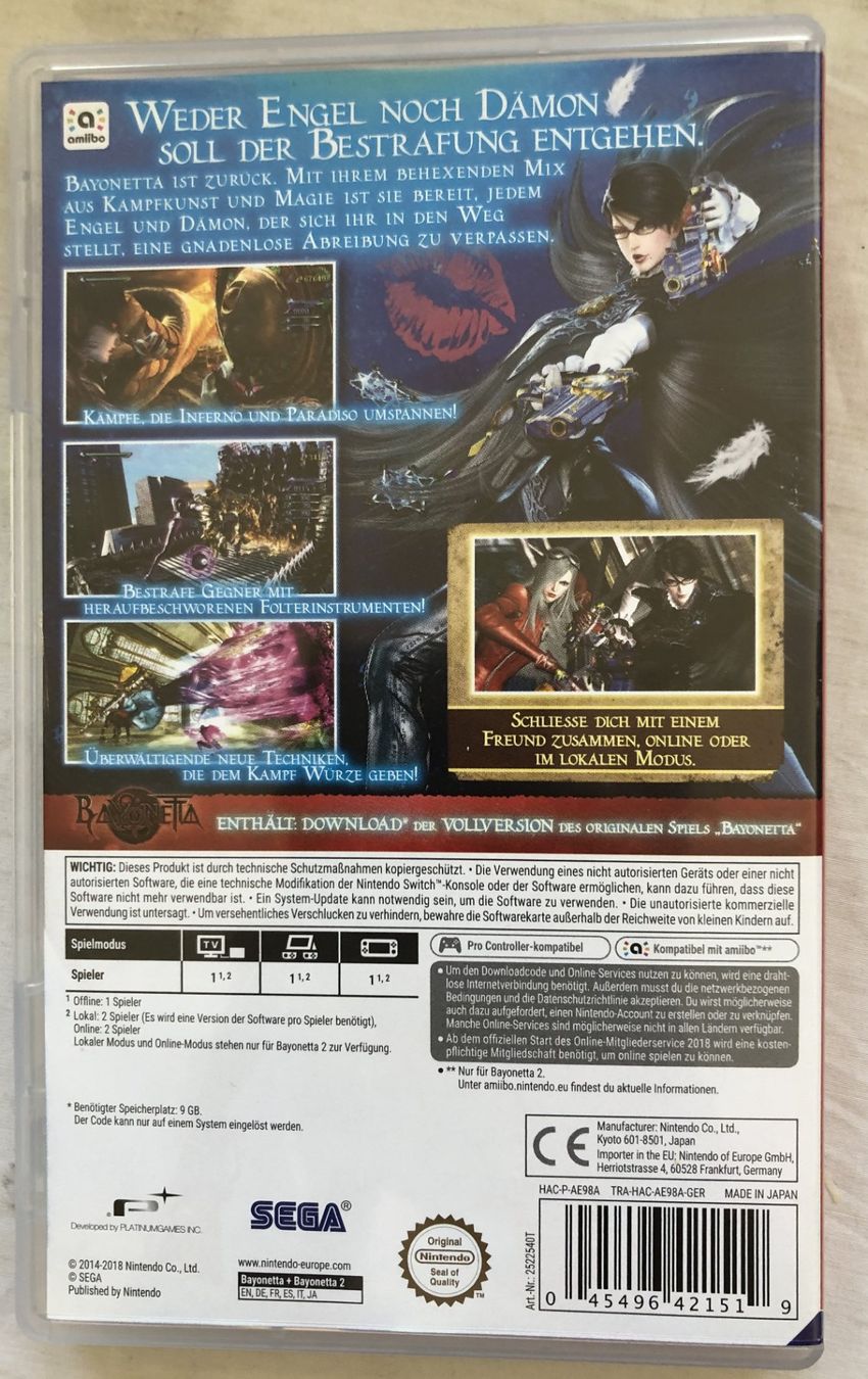 Nintendo Spiele: Nintendo Switch - Bayonetta + Bayonetta 2 – Gebraucht aus Schaffhausen von durruti 2