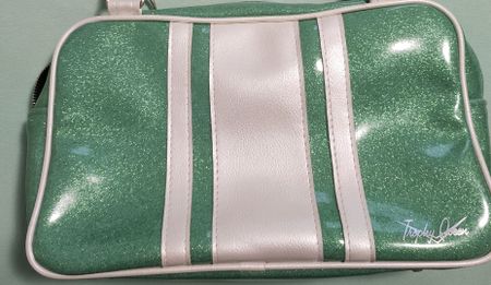 Vintage Trophy Queen Bowling Bag in Grün mit Glitzer